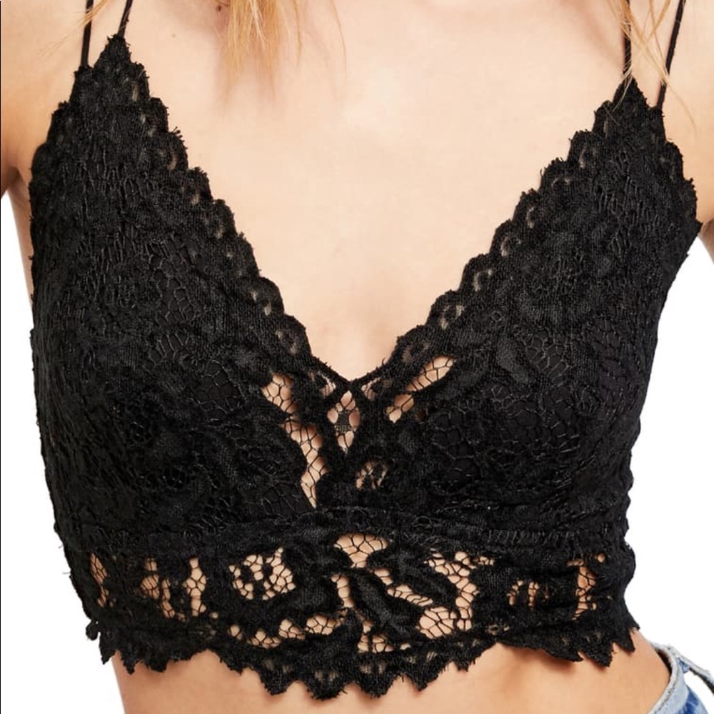 Free People Celine Black Bralette